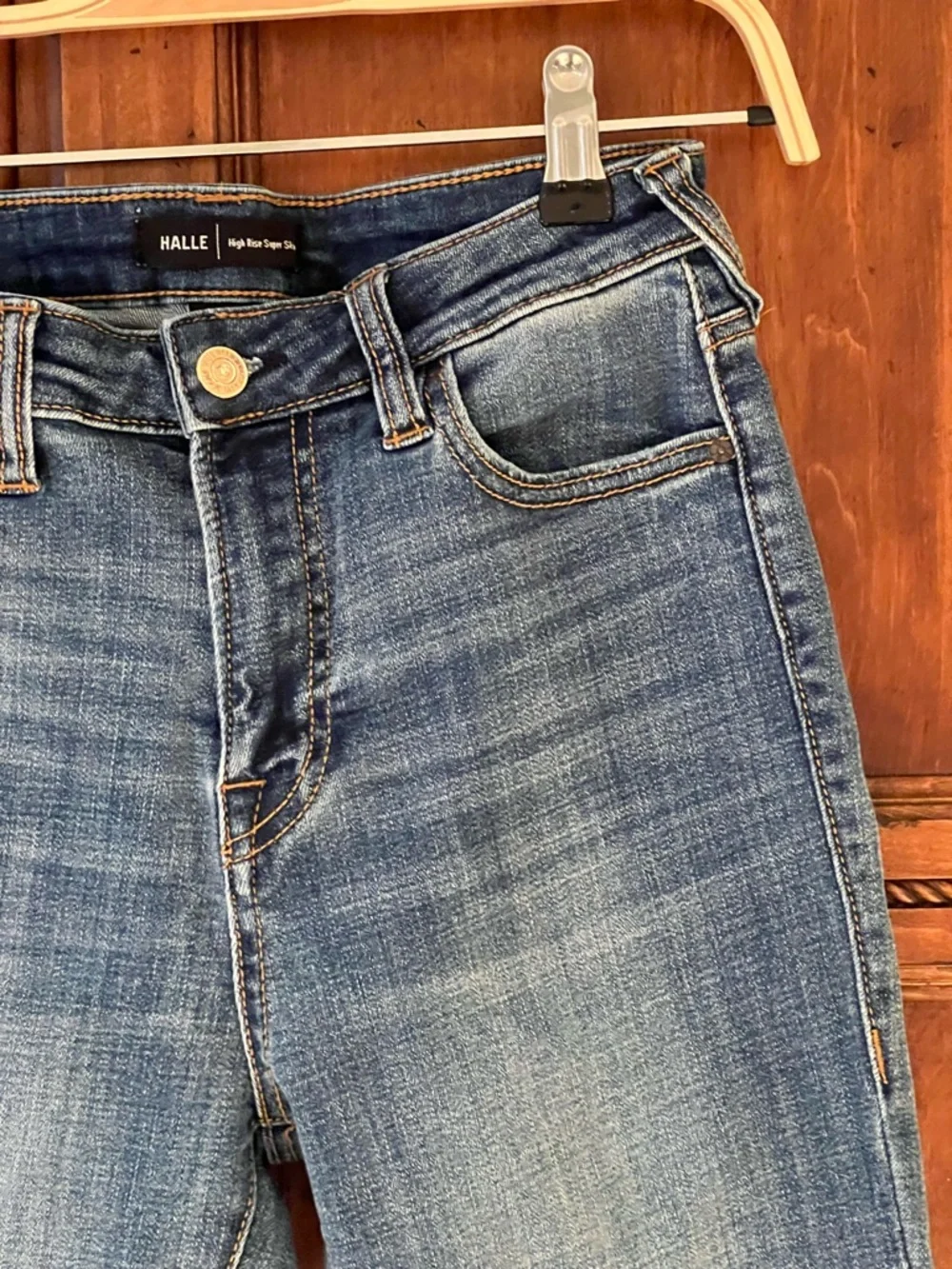 True Religion Halle High Rise Super Skinny | Blue Denim | Size 27 | Like New - Picture 8 of 12